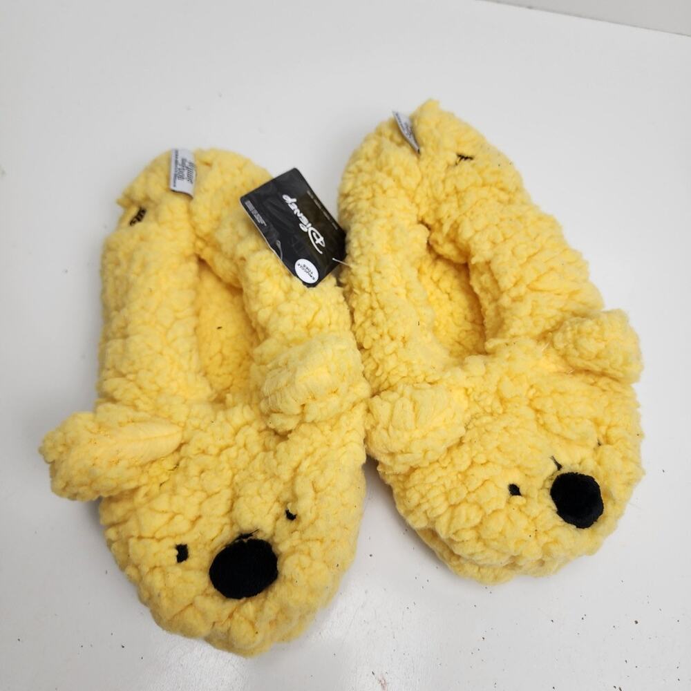 Women's Disney Winnie the Pooh Slip-On Yellow Loungewear Slippers Size S/M